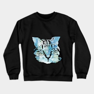 Beautiful watercolor cat face Crewneck Sweatshirt